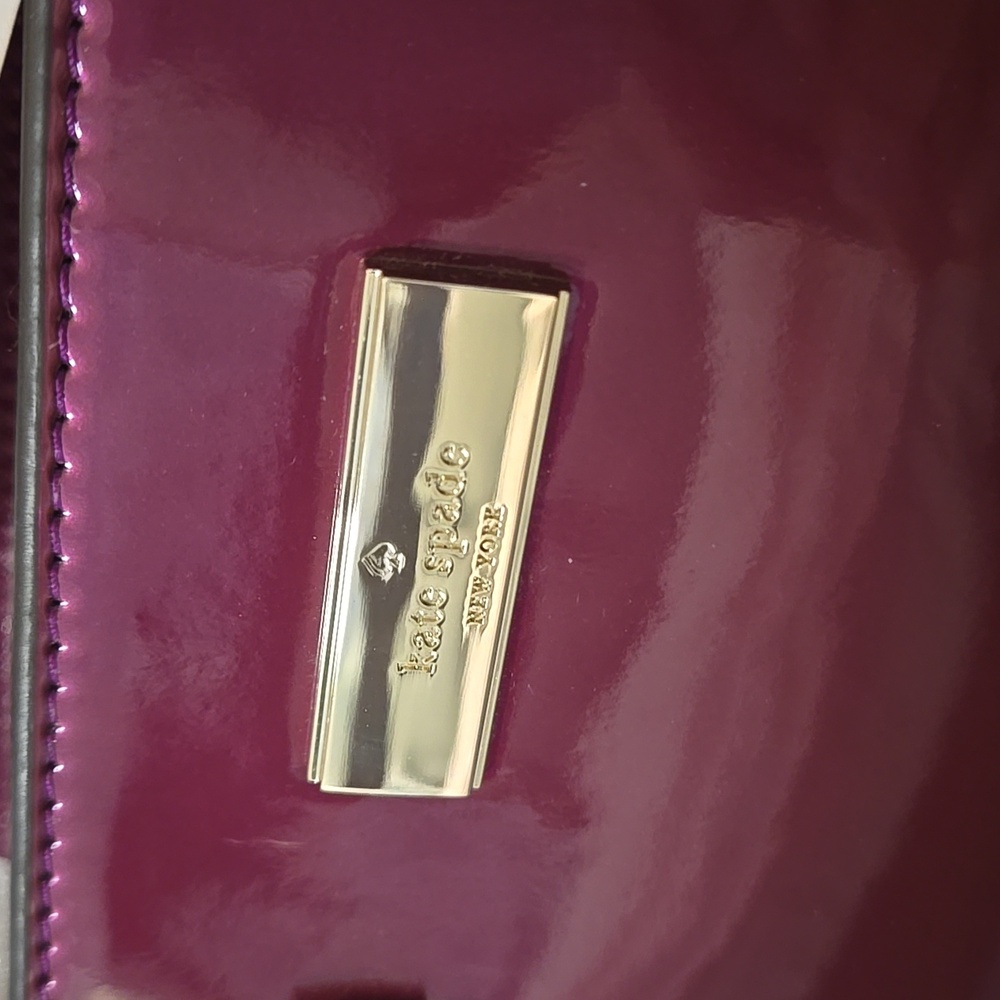 kate spade Patent Leather Tote in Deep Plum - Picture 4 of 12